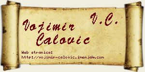 Vojimir Ćalović vizit kartica